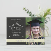 Graduation Announcement Card Template Aankondiging (Staand voorkant)