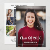 Graduation Announcement Card Template Aankondiging (Voorkant / Achterkant)
