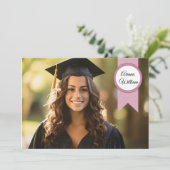 Graduation Announcement Card Template Aankondiging (Staand voorkant)