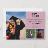Graduation Announcement Card Template Aankondiging (Achterkant)