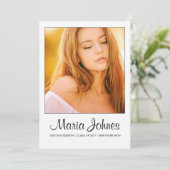 Graduation Announcement Card Template Kaart (Staand voorkant)