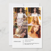 Graduation Announcement Card Template Kaart (Achterkant)