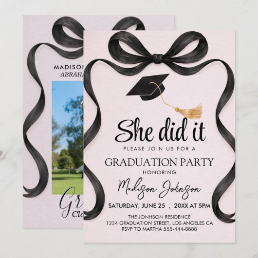 Graduation announcement class of 2026 kaart (Voorkant / Achterkant)