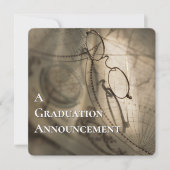 Graduation Announcement Custom Map Invitation Kaart (Voorkant)