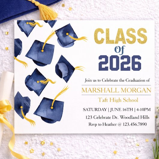Graduation Announcement | Grad Party Kaart