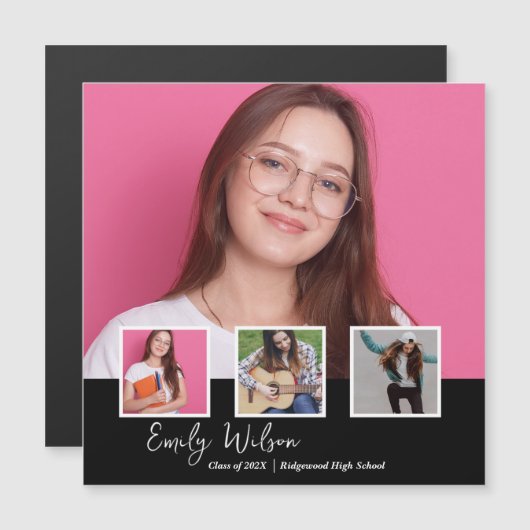 Graduation Announcement Magnet | Photo Keepsake  (Voorkant / Achterkant)