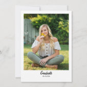 Graduation Announcement | Minimal Senior Portrait Kaart (Achterkant)