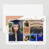 Graduation Announcement Photo Collage Template Aankondiging (Voorkant / Achterkant)