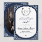 Graduation Announcements With Photo Insert Aankondiging (Voorkant / Achterkant)