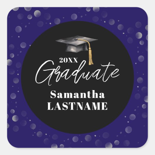 Graduation Any Year Announcement Seal Sticker (Voorkant)
