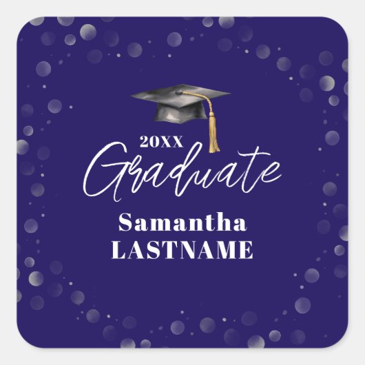 Graduation Any Year Announcement Seal Sticker (Voorkant)