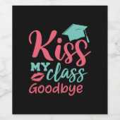 Graduation Art | Kiss My Class Goodbye Wijn Etiket (Enkel label)