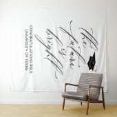 GRADUATION BACKDROP BANNER THE FUTURE IS BRIGHT WANDKLEED (In Situ (horizontaal))