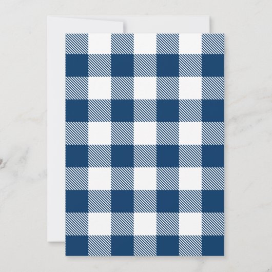 Graduation BBQ Backyard Navy Blue Kaart (Achterkant)