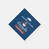 Graduation BBQ Backyard Navy Blue Servet (Hoek)