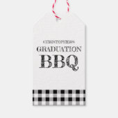 Graduation BBQ Gingham Cadeaulabel (Voorkant)