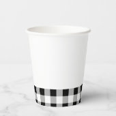 Graduation BBQ Gingham Papieren Bekers (Achterkant)