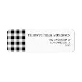 Graduation BBQ Gingham Return Address Etiket (Voorkant)