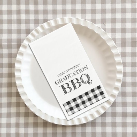 Graduation BBQ Gingham Servet