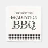 Graduation BBQ Gingham Servet (Voorkant)