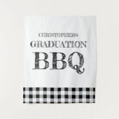 Graduation BBQ Gingham Wandkleed (Voorkant)
