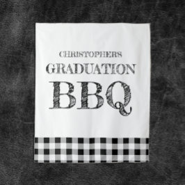Graduation BBQ Gingham Wandkleed