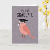 Graduation Bird Fly High Kaart (Gele Bloem)