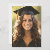 Graduation Black Cap And Tassel Photo Open House  Kaart (Achterkant)