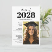 Graduation Black Cap And Tassel Photo Open House  Kaart (Staand voorkant)