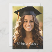 Graduation Black Cap And Tassel Photo Open House  Kaart (Achterkant)