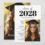 Graduation Black Cap And Tassel Photo Open House  Kaart (Voorkant / Achterkant)