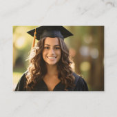 Graduation Black Cap And Tassel Photo Thank You Informatiekaartje (Achterkant)