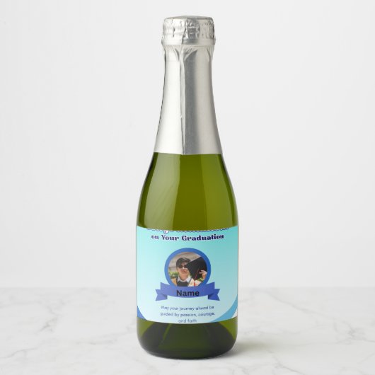 Graduation Bottle Labels | Class of 2026 Sparkling Wijnetiket (Voorkant)