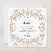 Graduation Brunch elegant modern watercolor Kaart (Voorkant)