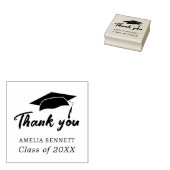 Graduation Cap Afstuderen Dank je Rubberstempel (Gestempeld)