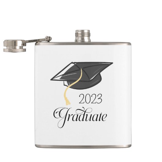 Graduation Cap Afstuderen Jaar Afstuderen Gift Heupfles (Geopend)