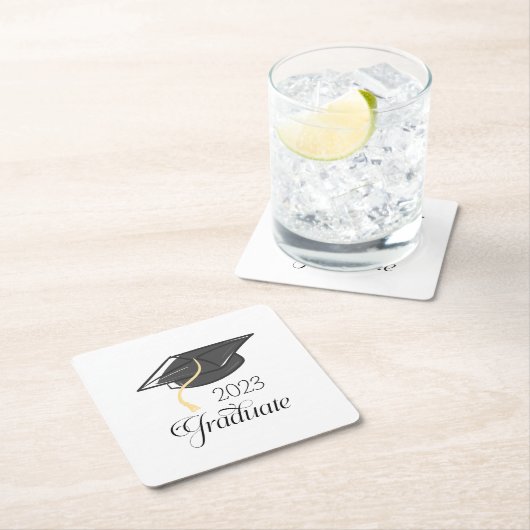 Graduation Cap Afstuderen Jaar Party Kartonnen Onderzetters (Insitu)