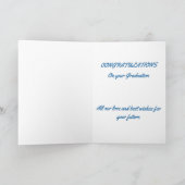 Graduation Cap and Books Gefeliciteerd Kaart (Binnen)