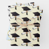 Graduation Cap and Diploma Afstuderen Inpakpapier Vel (In situ)