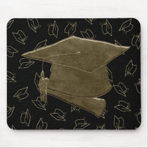 Graduation Cap and Diploma Muismat, Brown, Black Muismat