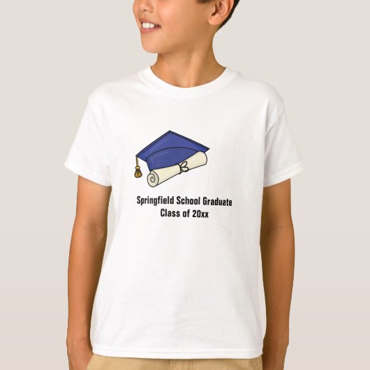 Graduation Cap and Diploma T-Shirt (Voorkant)