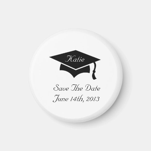 Graduation Cap Bewaar de datum magneet (Voorkant)