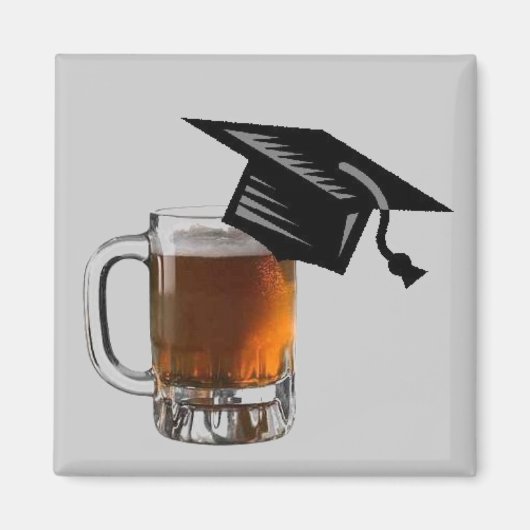 Graduation Cap biermagneet Magneet (Voorkant)