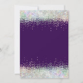 Graduation Cap Bies Confetti Paars Afstuderen Kaart (Achterkant)