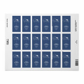 Graduation Cap Blauw retouradres label (Full Sheet)
