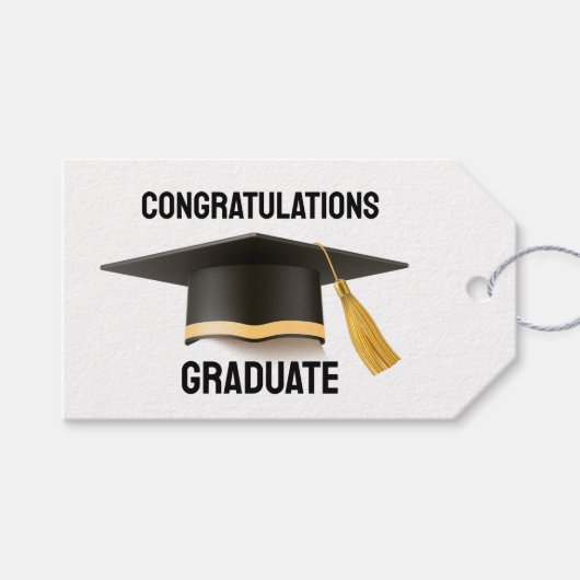 Graduation Cap Cadeau Labels Cadeaulabel (Voorkant (Horizontaal))