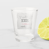 Graduation Cap, Class Year 20XX party Silver Shot Glas (Achterkant)