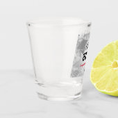 Graduation Cap, Class Year 20XX party Silver Shot Glas (Links)