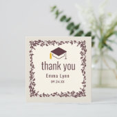 Graduation Cap Decoratief Lijst Dank u kaart (Staand voorkant)