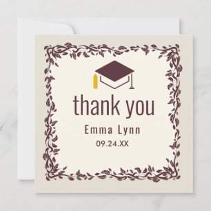 Graduation Cap Decoratief Lijst Dank u kaart